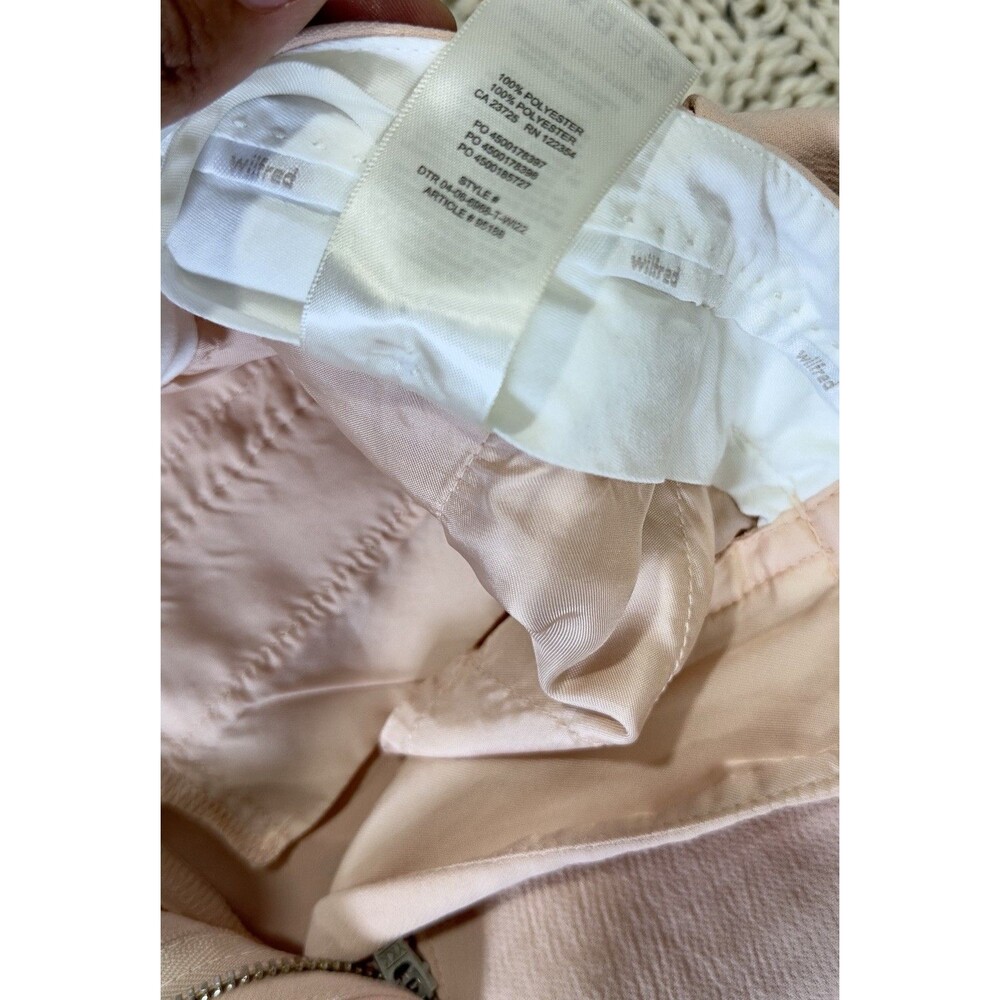 Aritzia Wilfred The Effortless Pant Women’s 0 Blush Pink High Rise Wide Leg - Picture 10 of 11